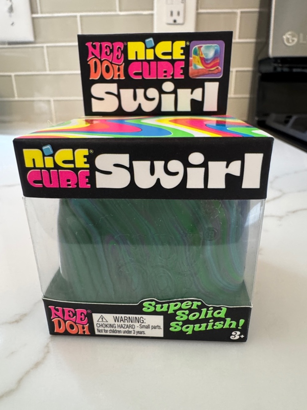 Nice Cube Swirl - Green Swirl Kids Squishy Toy